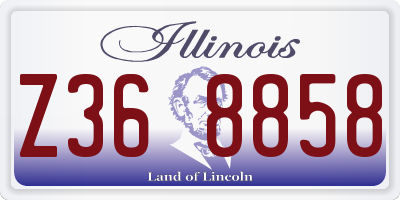 IL license plate Z368858