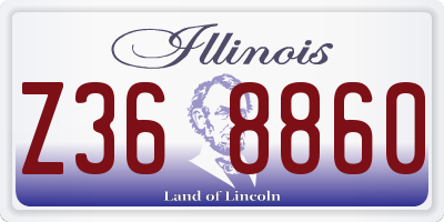 IL license plate Z368860