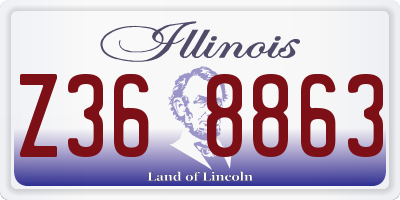 IL license plate Z368863