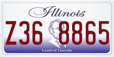 IL license plate Z368865
