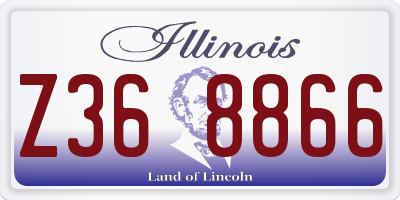 IL license plate Z368866