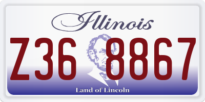 IL license plate Z368867