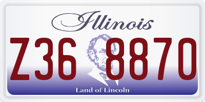 IL license plate Z368870