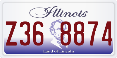 IL license plate Z368874