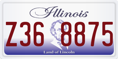 IL license plate Z368875
