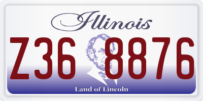 IL license plate Z368876