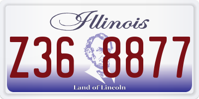 IL license plate Z368877