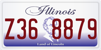 IL license plate Z368879