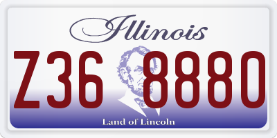 IL license plate Z368880