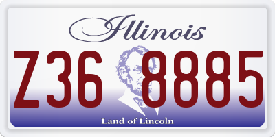 IL license plate Z368885