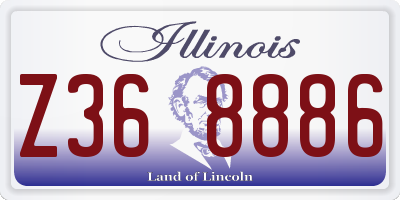 IL license plate Z368886