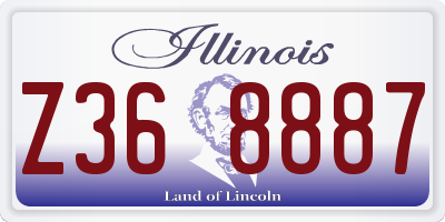 IL license plate Z368887