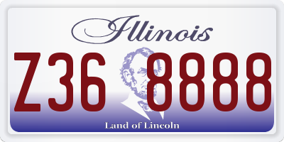 IL license plate Z368888