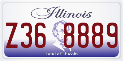 IL license plate Z368889
