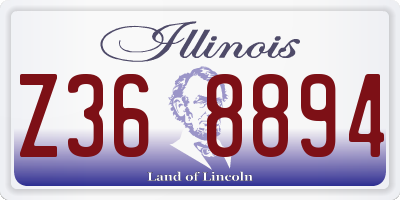 IL license plate Z368894