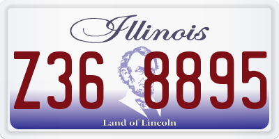 IL license plate Z368895