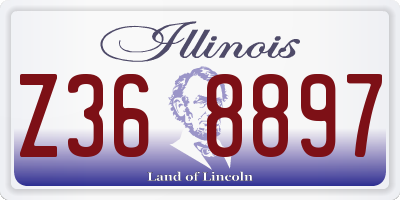 IL license plate Z368897