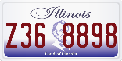 IL license plate Z368898