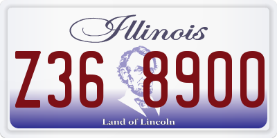 IL license plate Z368900