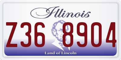 IL license plate Z368904