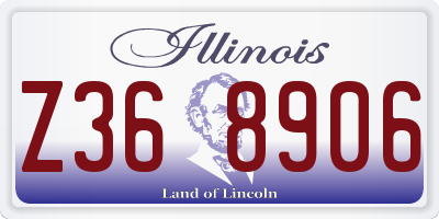 IL license plate Z368906