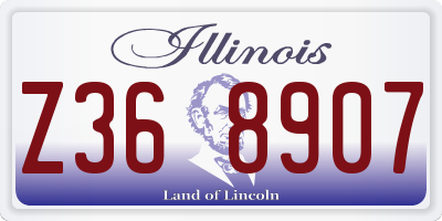 IL license plate Z368907