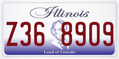 IL license plate Z368909