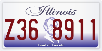 IL license plate Z368911