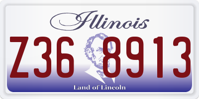 IL license plate Z368913