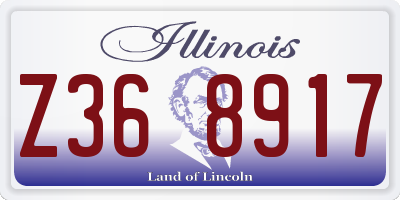 IL license plate Z368917