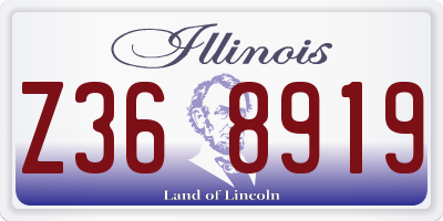 IL license plate Z368919