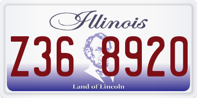 IL license plate Z368920