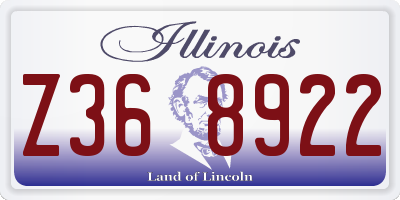IL license plate Z368922