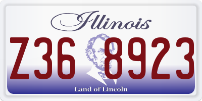 IL license plate Z368923