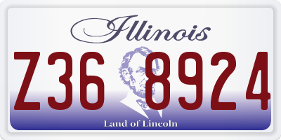 IL license plate Z368924
