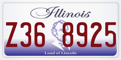IL license plate Z368925