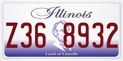 IL license plate Z368932