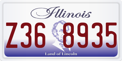 IL license plate Z368935