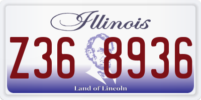 IL license plate Z368936