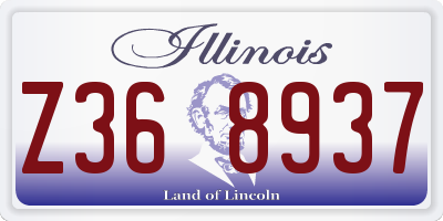 IL license plate Z368937