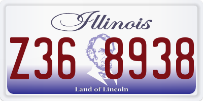 IL license plate Z368938