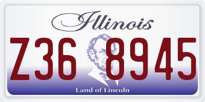 IL license plate Z368945