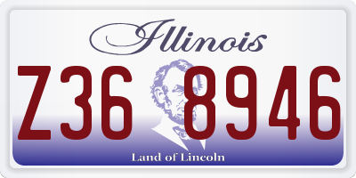 IL license plate Z368946