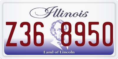 IL license plate Z368950