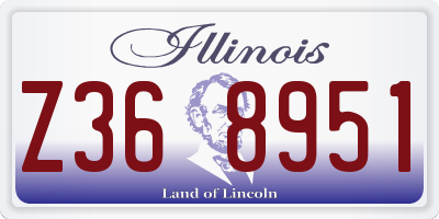 IL license plate Z368951