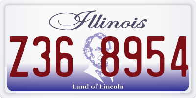IL license plate Z368954