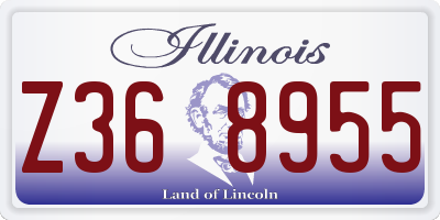 IL license plate Z368955
