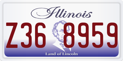 IL license plate Z368959