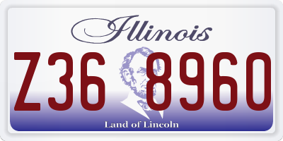 IL license plate Z368960