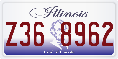 IL license plate Z368962